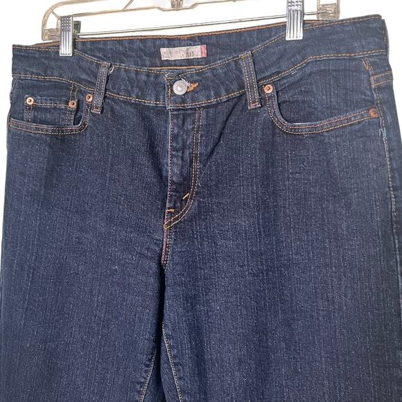 Levis Size 14P 34x28 515 Bootcut Stretch Jeans Mid-Rise 5-Pocket Dark Wash - Picture 2 of 13